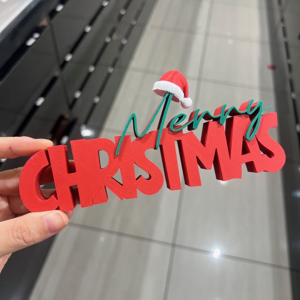 [OMAGGIO MERRY CHRISTMAS] Merry Christmas-Scritta in 3D OMAGGIO - OMAGGIO MERRY CHRISTMAS