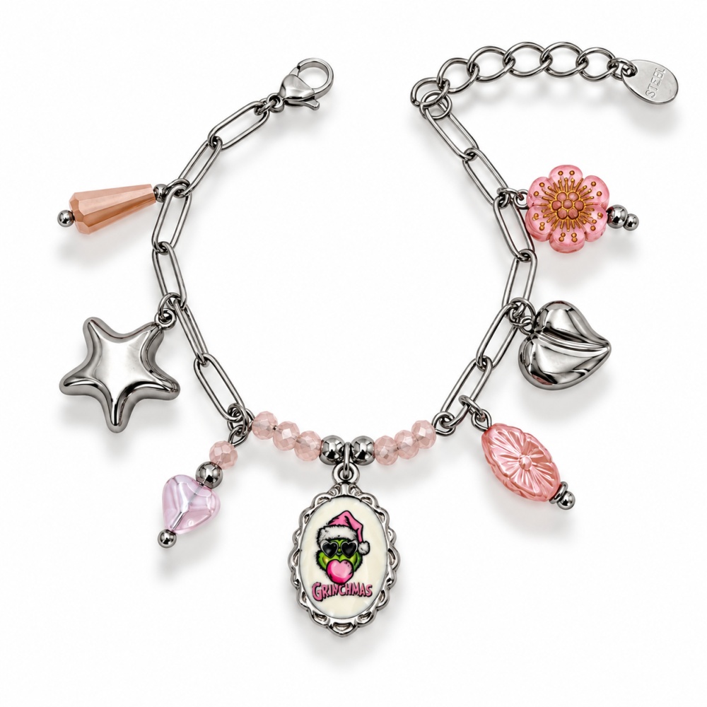 Grinch Natale-Bracciale in Acciaio - BR-732-702