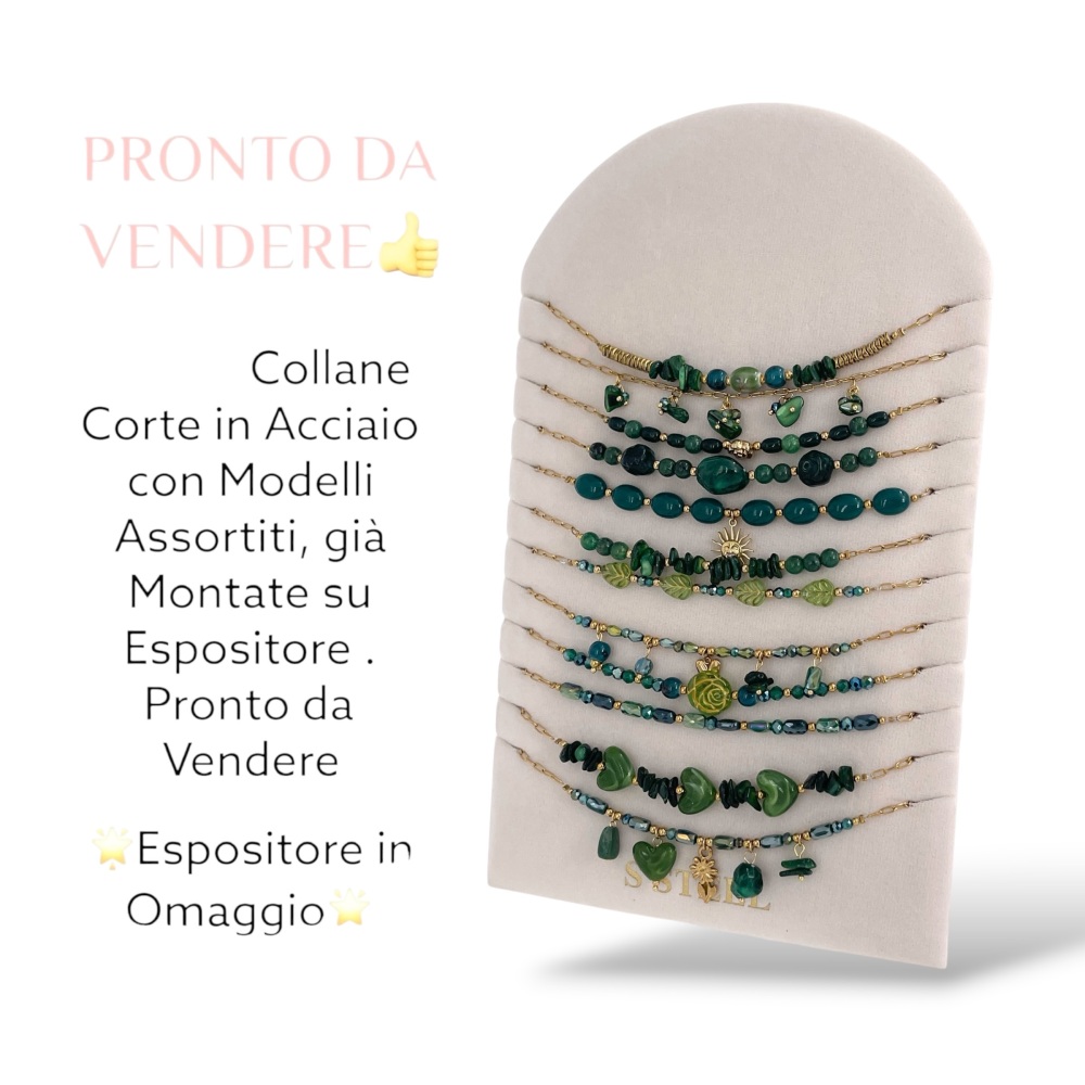 Mix Modelli-12pz Collane in Acciaio - CPA-735-115