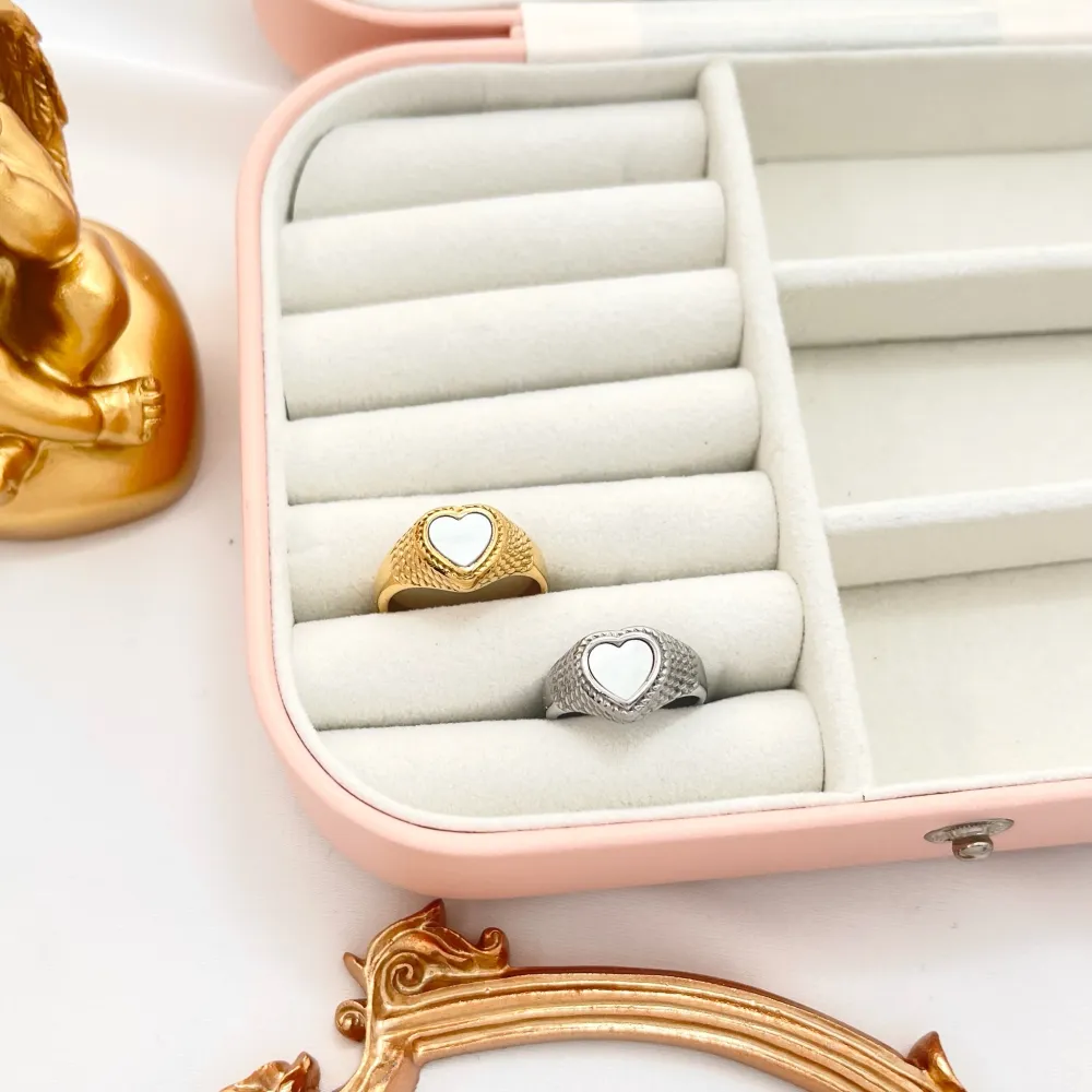 Cuore-Anello in Acciaio con Misura - AAM-105-192