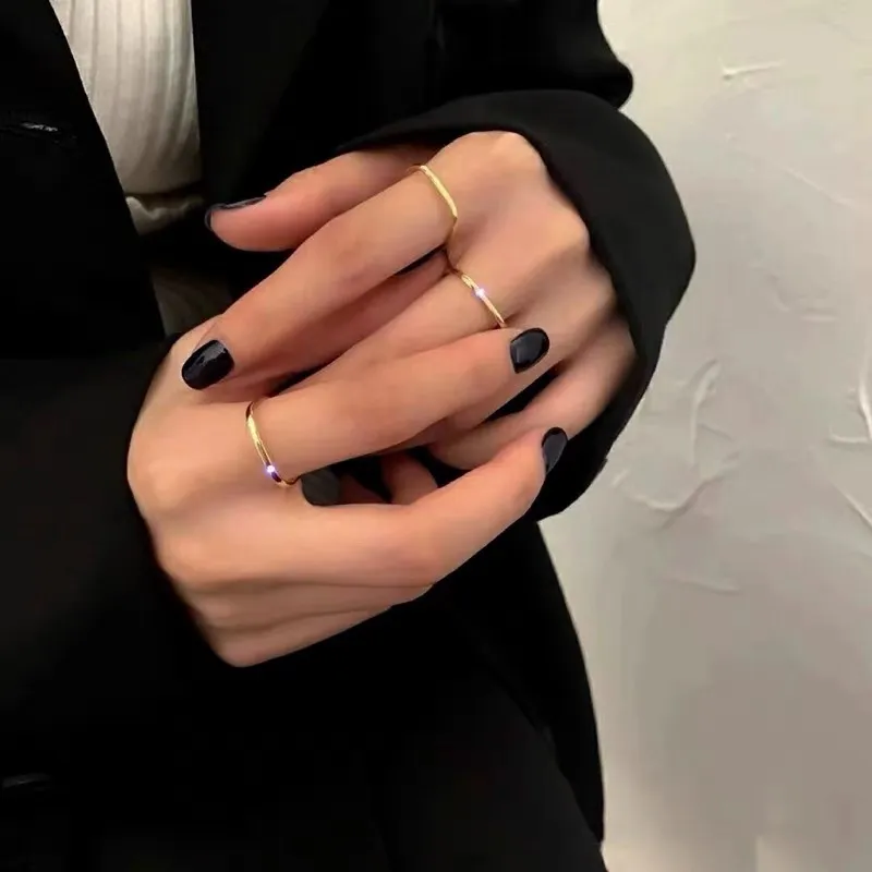 Fedine Quadrato con P.Luce-120Pz Anelli in Acciaio con Misura - AAM-413-335