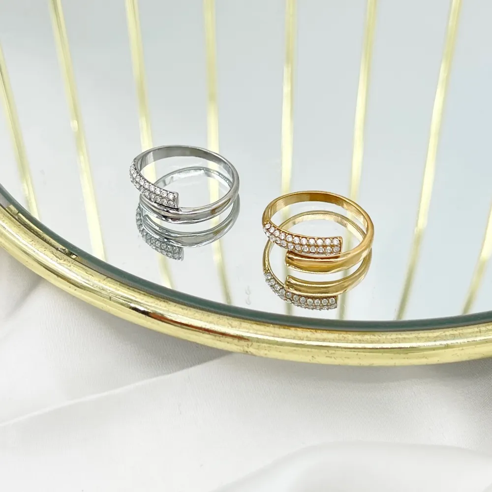 Semplice -Anello Regolabile in Acciaio - AAR-103-AA5169R