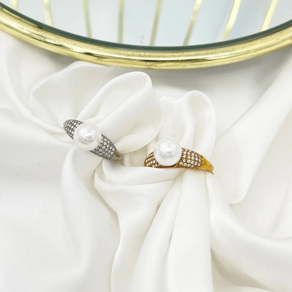 Perla -Anello Regolabile in Acciaio - AAR-103-AA5178R