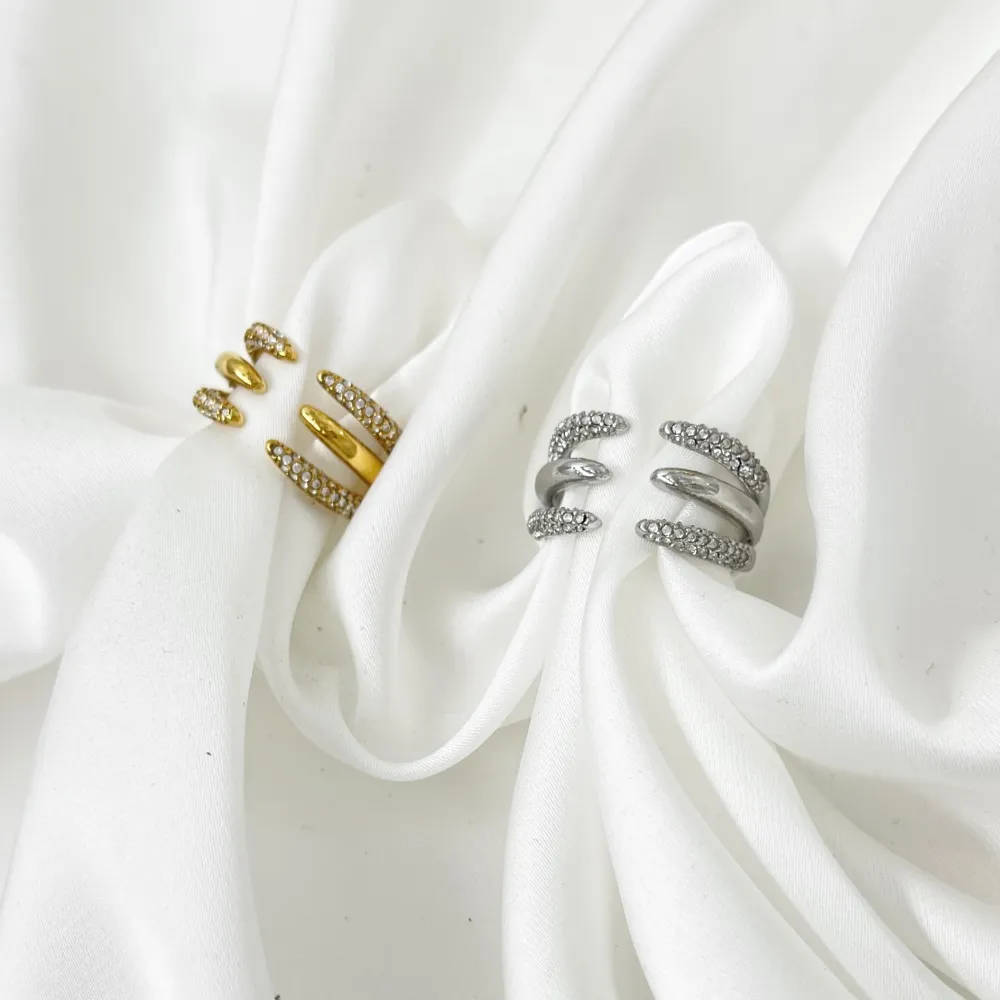 Multifili   -Anello Regolabile in Acciaio - AAR-103-AA5179R (Argento)