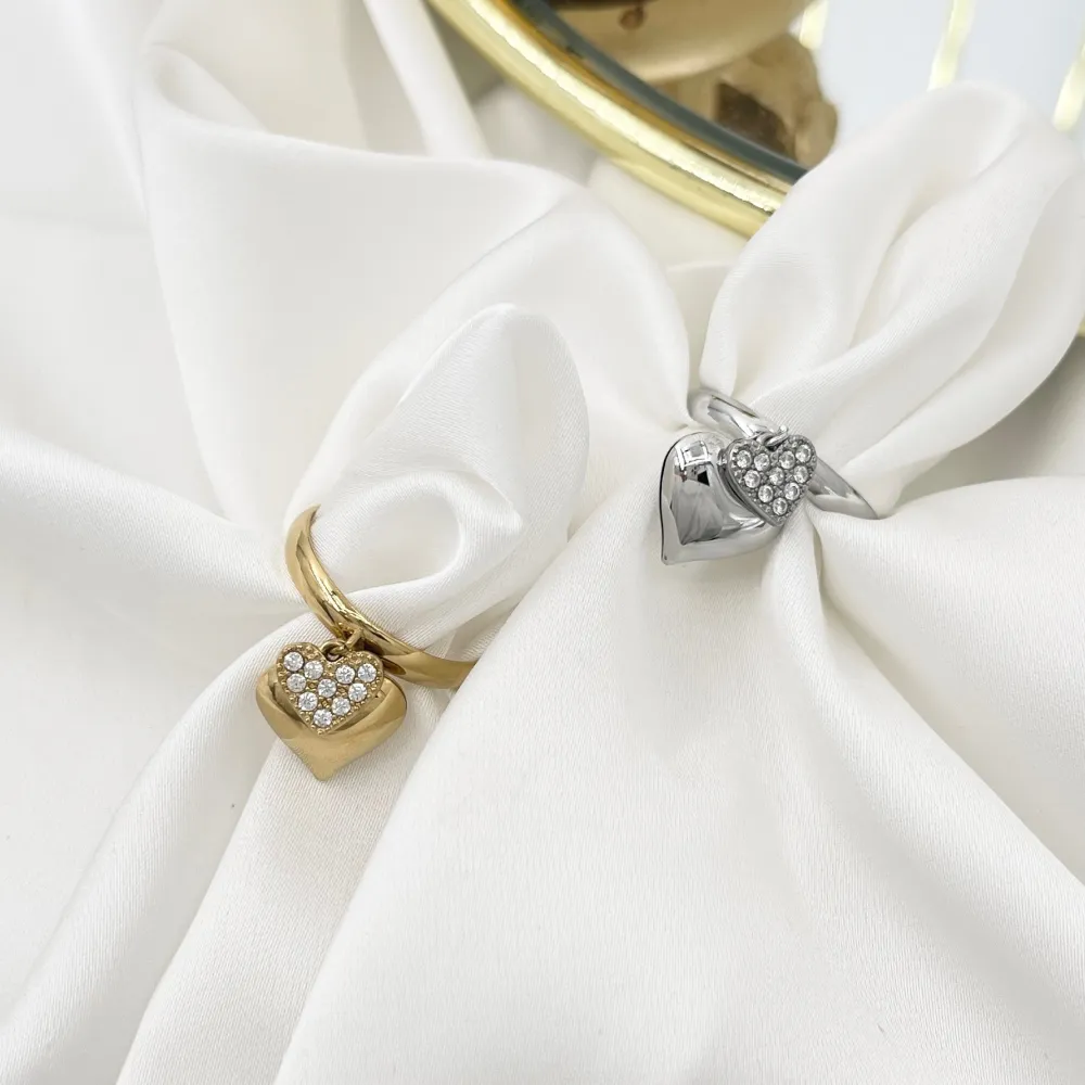 Cuore -Anello Regolabile in Acciaio - AAR-103-AA5366R