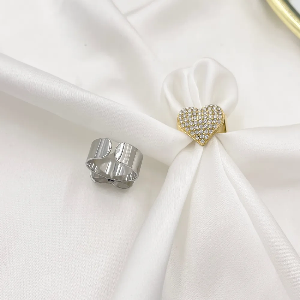 Cuore-Anello Regolabile in Acciaio - AAR-103-AA5749R