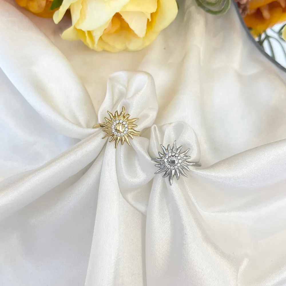 Sole -Anello Regolabile in Acciaio - AAR-103-AA6066R