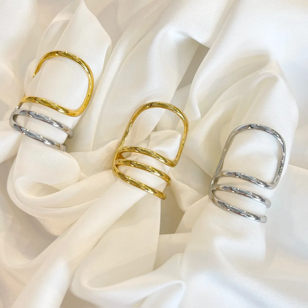 Forma-Anello Regolabile in Acciaio - AAR-105-253 (Argento)