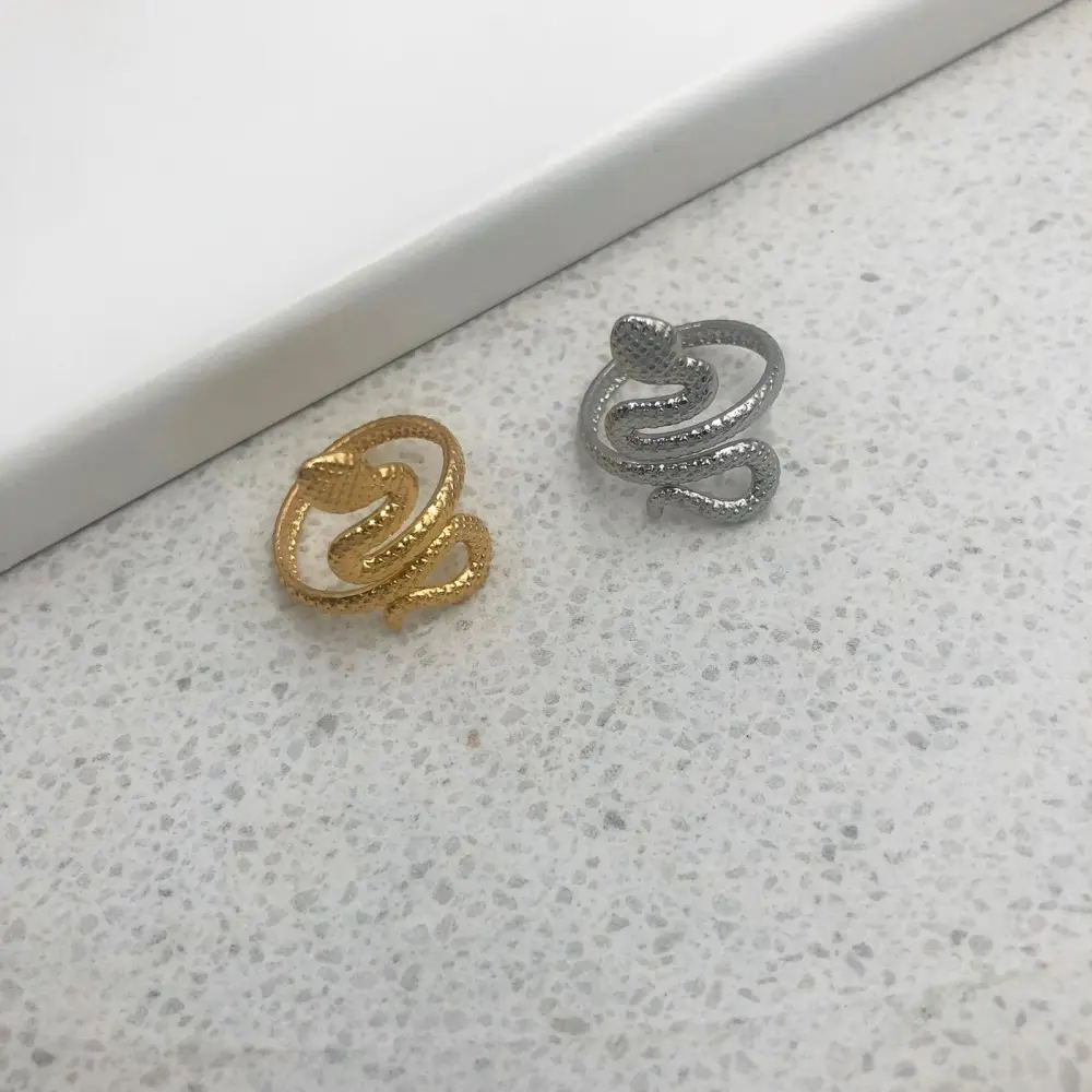 [AAR208-229] Serpente-12pz Anelli Regolabili in Acciaio - AAR208-229