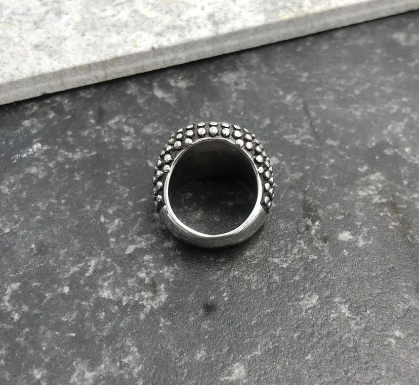 [AAU518-11] Pietra Tonda-12pz Anelli in Acciaio - AAU518-11