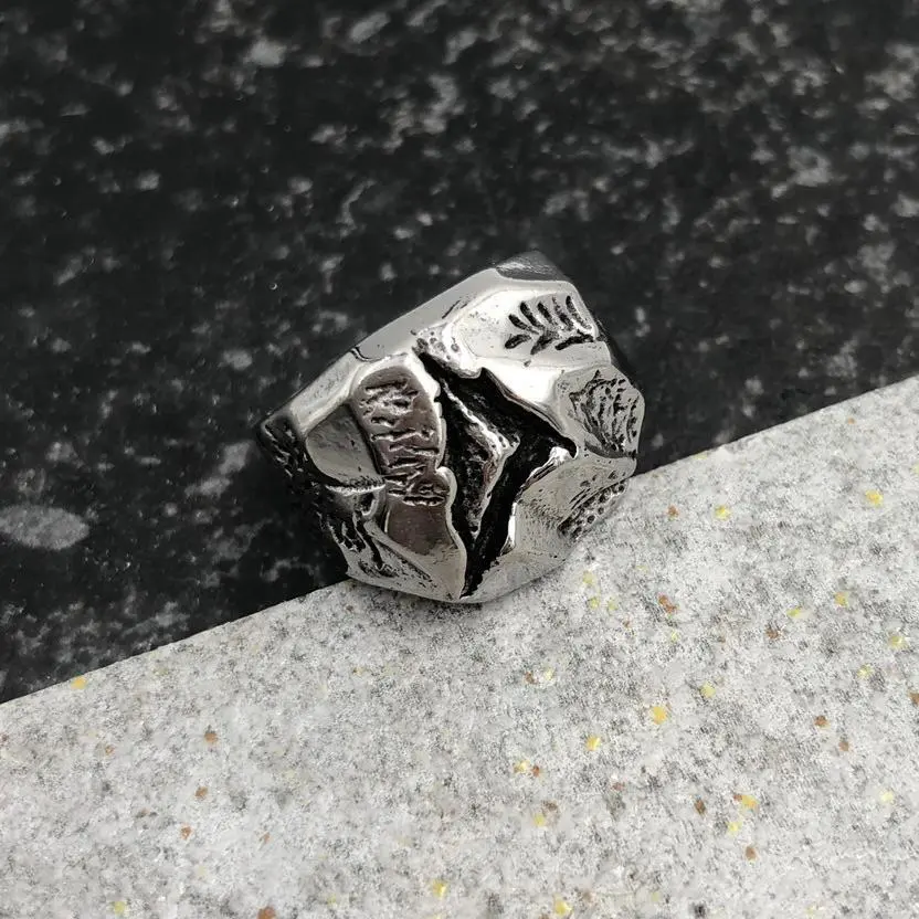 [AAU518-153] Effetto Pietra-12 pz Anelli in Acciaio - AAU518-153