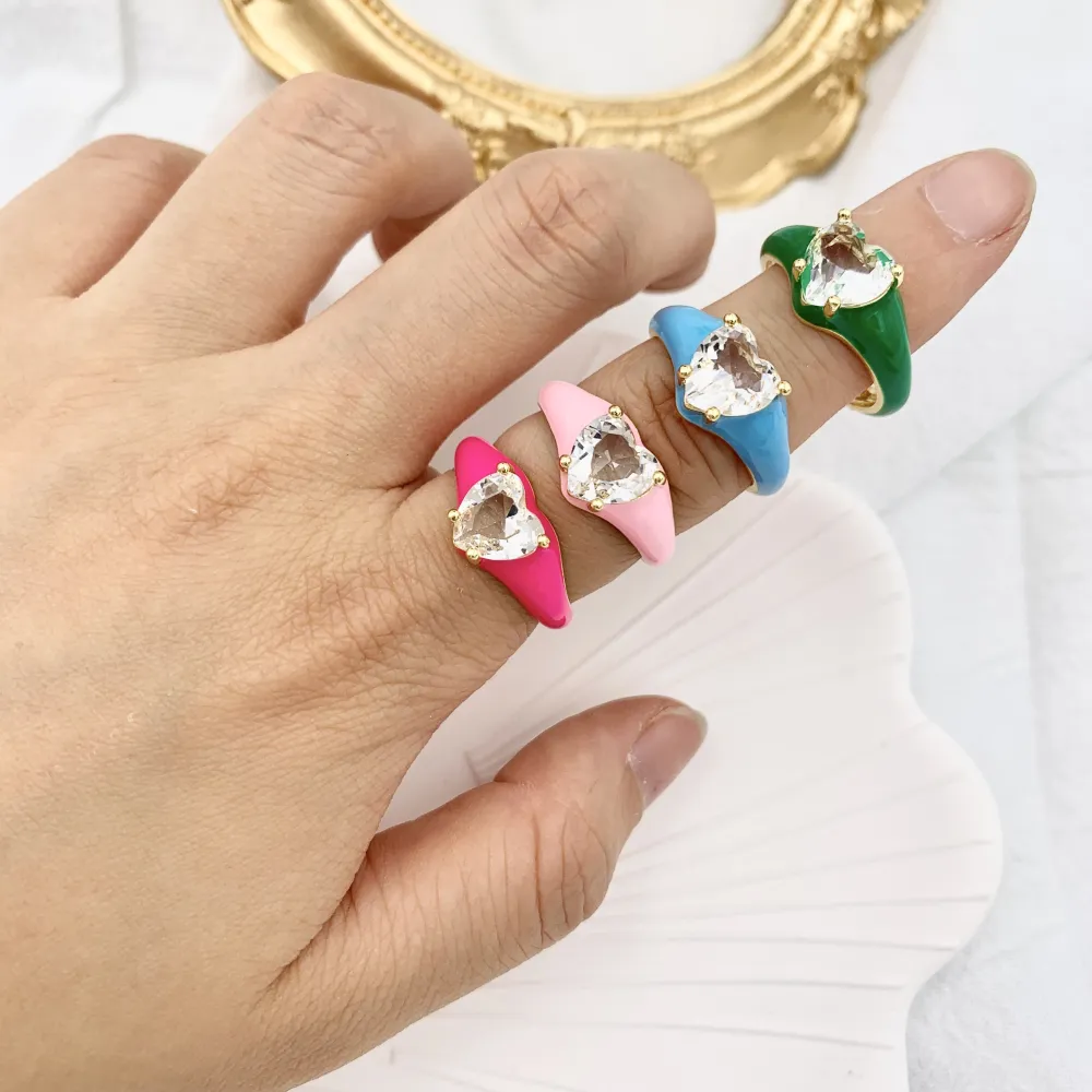 [AMR-426-62] Cuore-36Pz Anelli Smaltati Regolabili - AMR-426-62