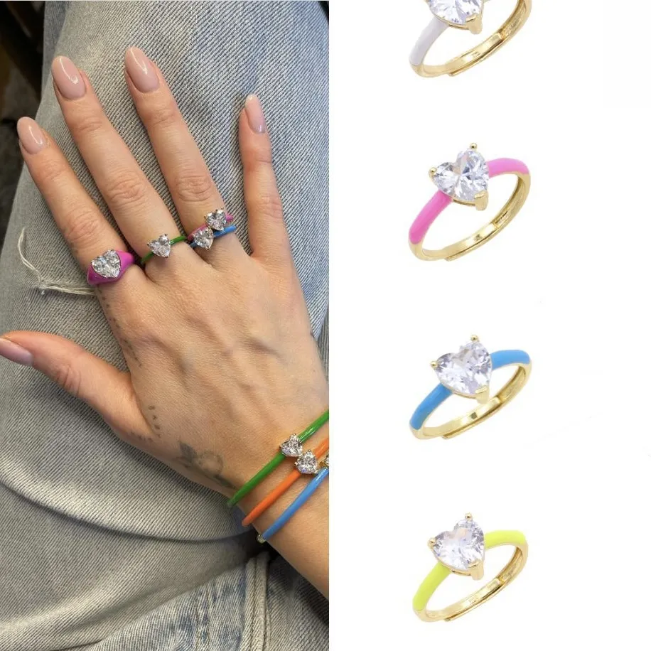 [AMR-426-63] Cuore-36Pz Anelli Smaltati Regolabili - AMR-426-63