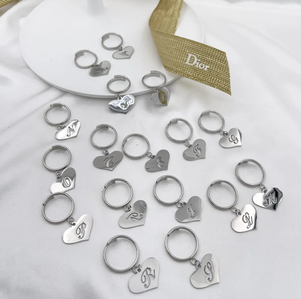 AMR7779-Cuore con Iniziale-36Pz Anelli Regolabile - AMR7779-Cuore con Iniziale-36Pz Anelli Regolabile (Oro Giallo)