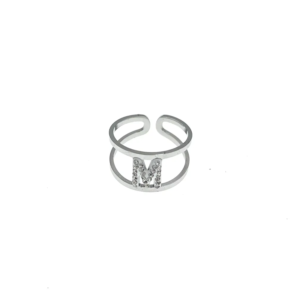 AMR7780-Iniziale ARGENTO -Anello Regolabile - AMR7780-Iniziale ARGENTO -Anello Regolabile (S)