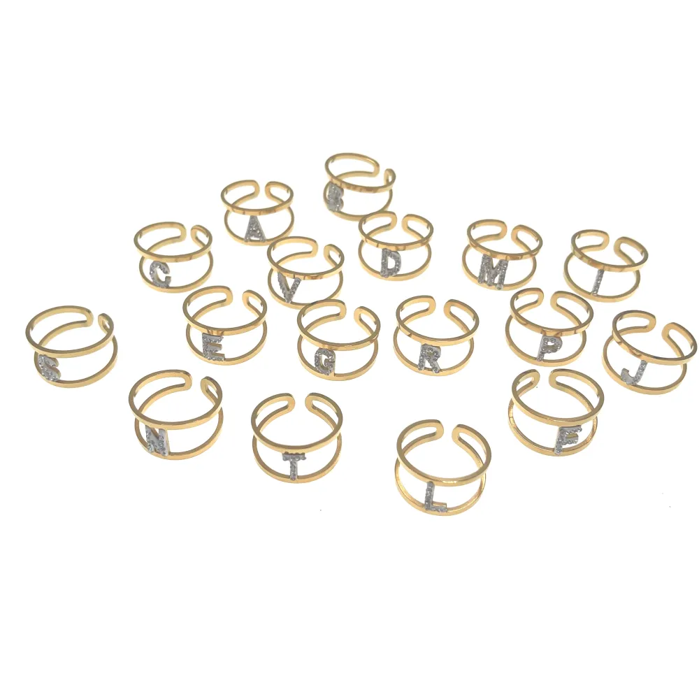 AMR7780-Iniziale ORO GIALLO -Anello Regolabile - AMR7780-Iniziale ORO GIALLO -Anello Regolabile