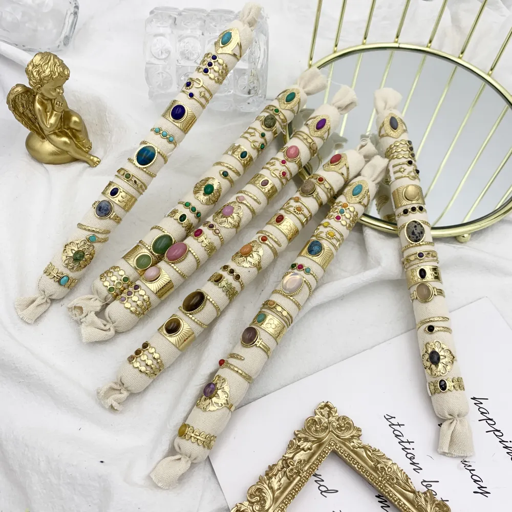 Mix Modelli Colorati-12pz Anelli in Acciaio - APA-732-119 (Nero)