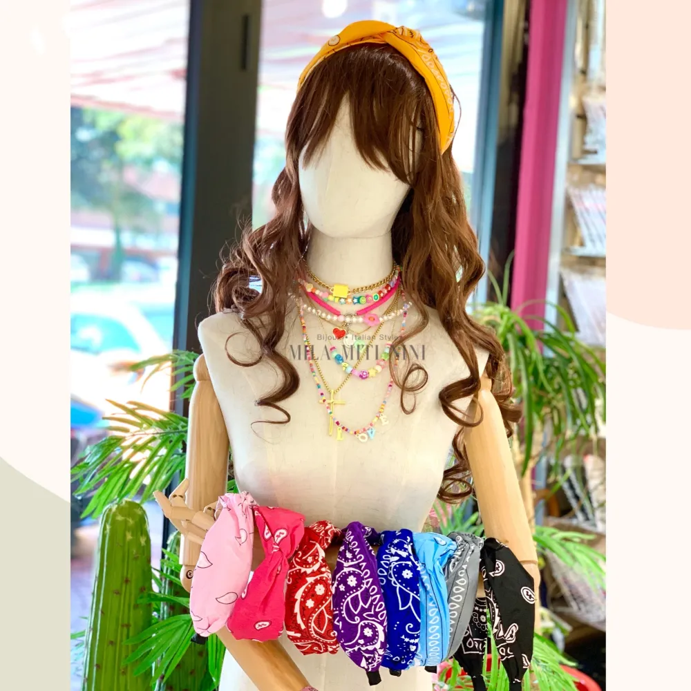 AXC472-05-Nodo-12pz Cerchietti per Capelli - AXC472-05-Nodo-12pz Cerchietti per Capelli