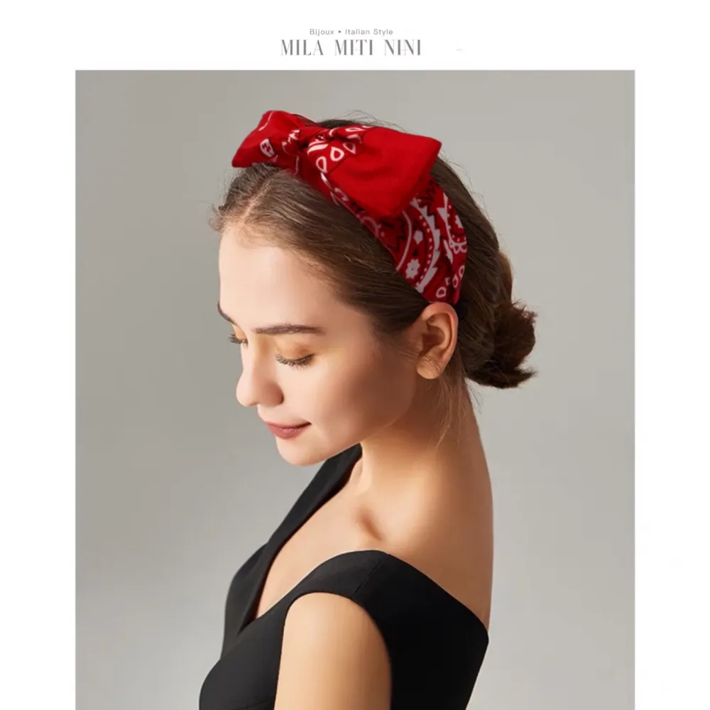 AXC472-06-Fiocco Bandana -12pz Cerchietti per Capelli - AXC472-06-Fiocco Bandana -12pz Cerchietti per Capelli