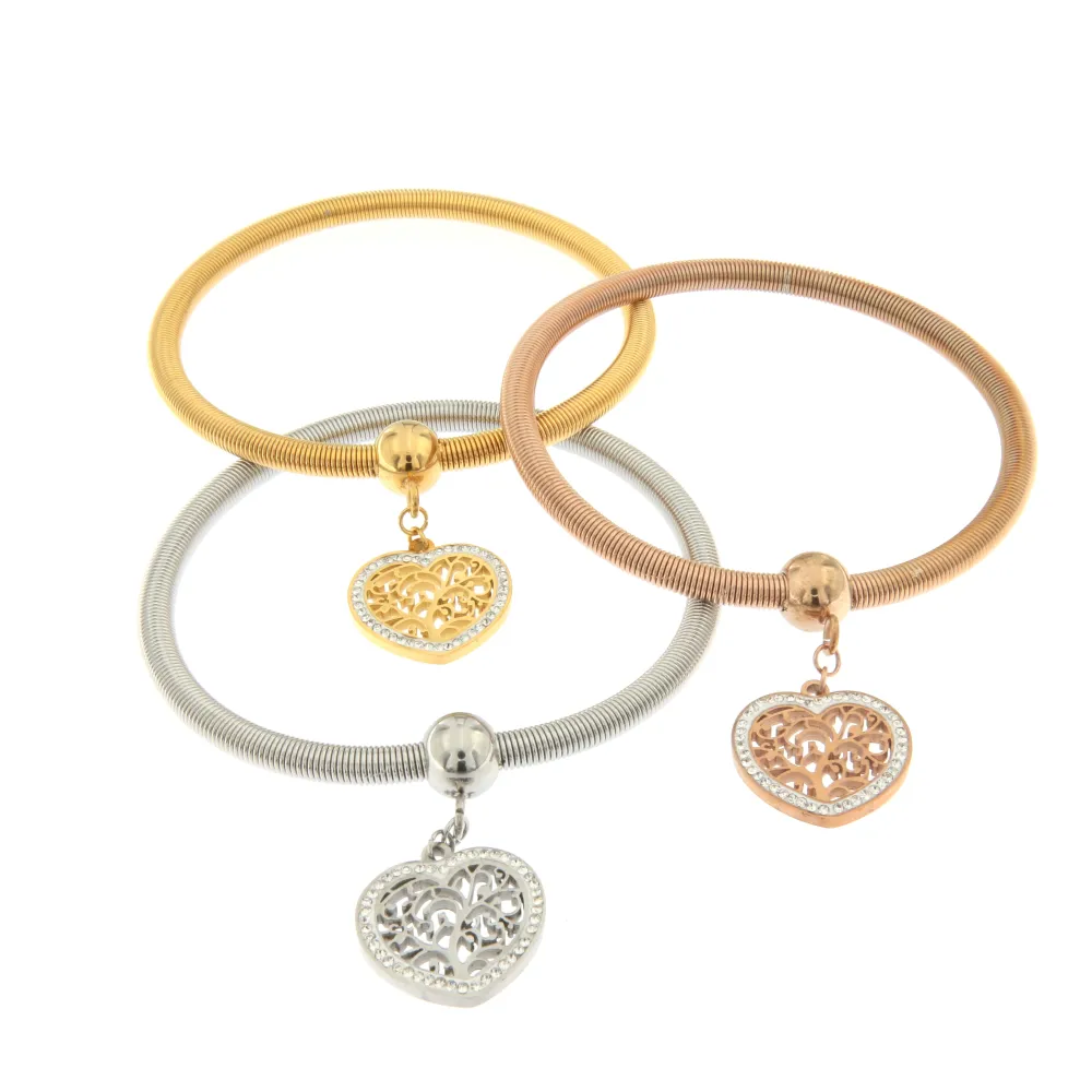 AdV Cuore  1515 - Bracciale a Molla in Acciaio - AdV Cuore  1515 - Bracciale a Molla in Acciaio