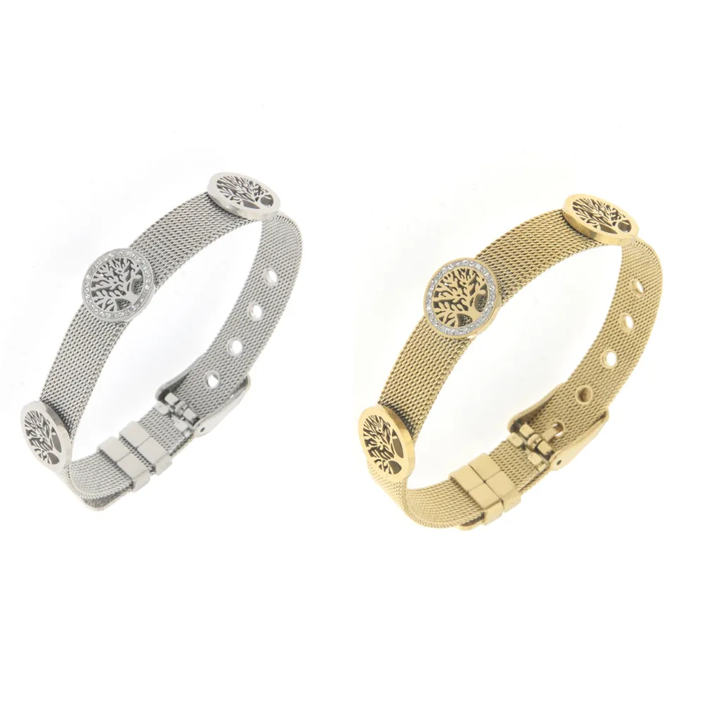 Bracciale da Donna In Acciaio - Albero della Vita -Bracciale Cinturino Orologio