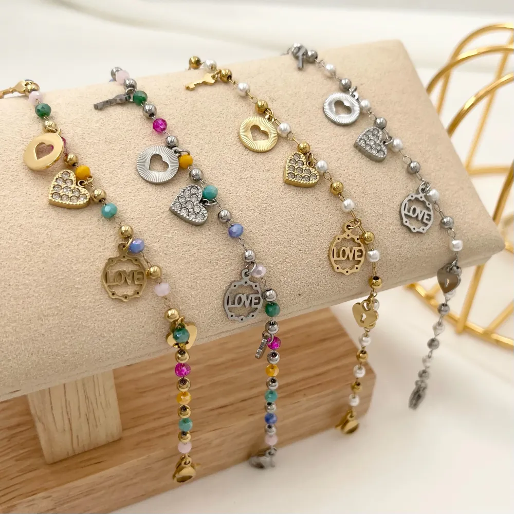 Cuore Love-Bracciale in Acciaio - BAC-103-AA1360B