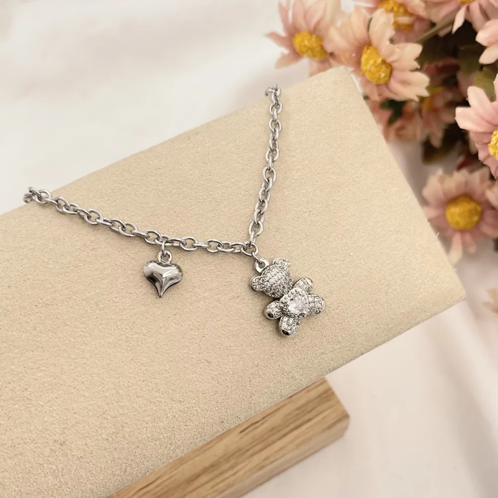 Orsetto-Bracciale in Acciaio con Chiusura - BAC-103-AA2717B