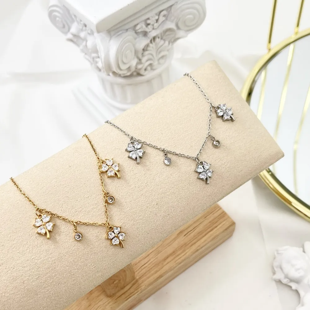 Quadrifoglio -Bracciale in Acciaio con Chiusura - BAC-103-AA2767B