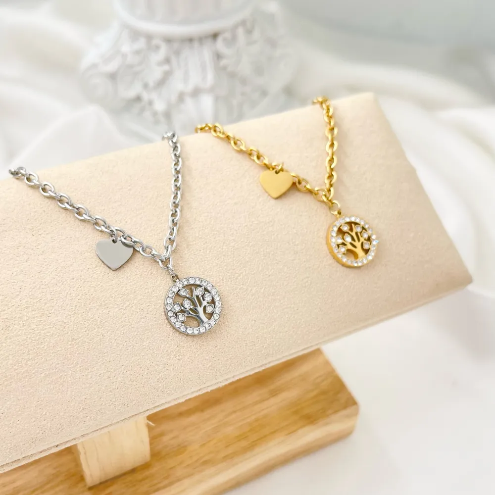 Albero della Vita -Bracciale in Acciaio con Chiusura - BAC-103-AA2858B