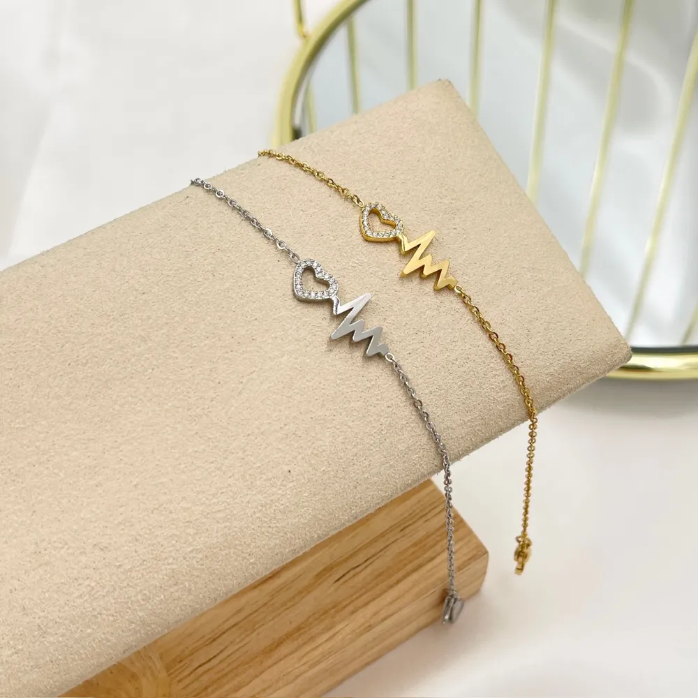 Battito Cuore-Bracciale in Acciaio con Chiusura - BAC-103-AA4169B