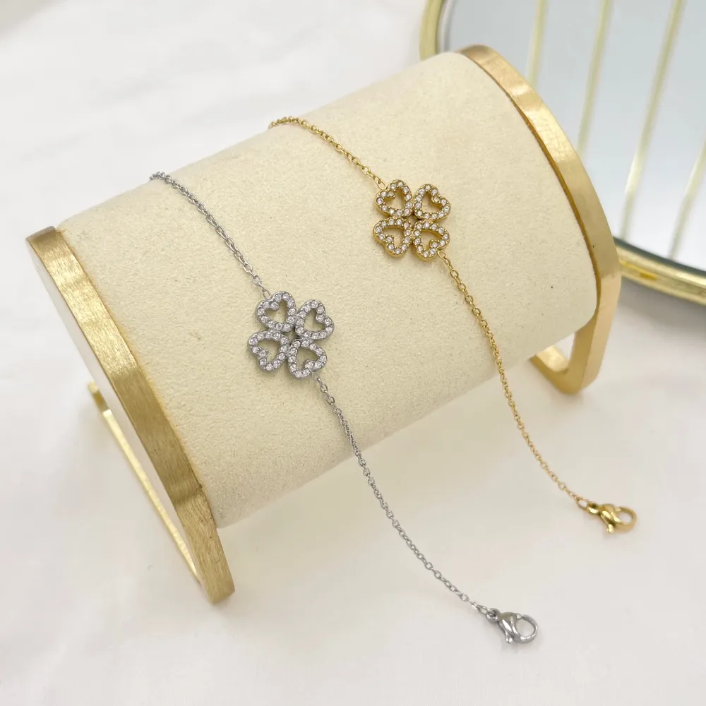 Quadrifoglio-Bracciale in Acciaio - BAC-103-AA5624B