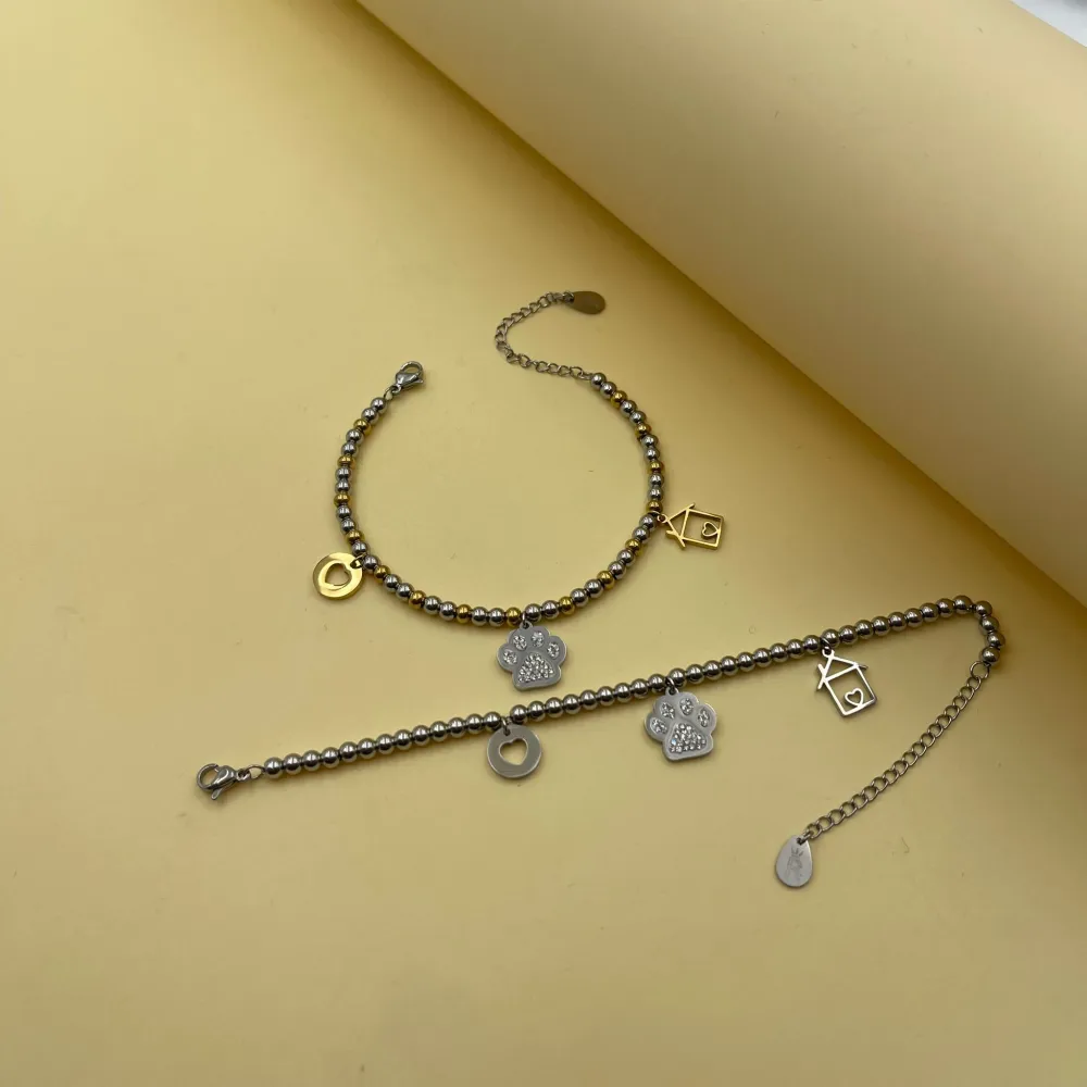 Zampa Casa-Bracciale in Acciaio con Chiusura - BAC-413-1442