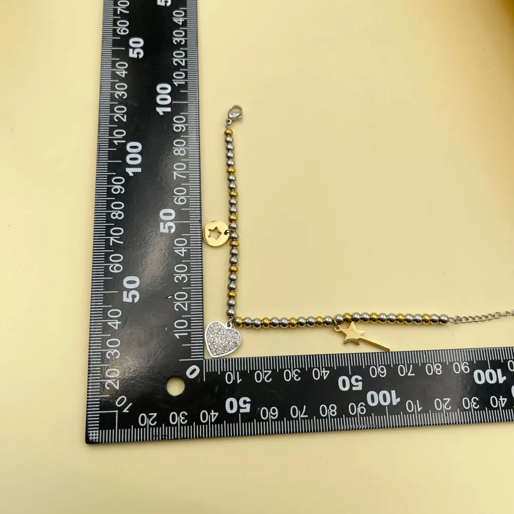 Cuore-Bracciale in Acciaio con Chiusura - BAC-413-1443