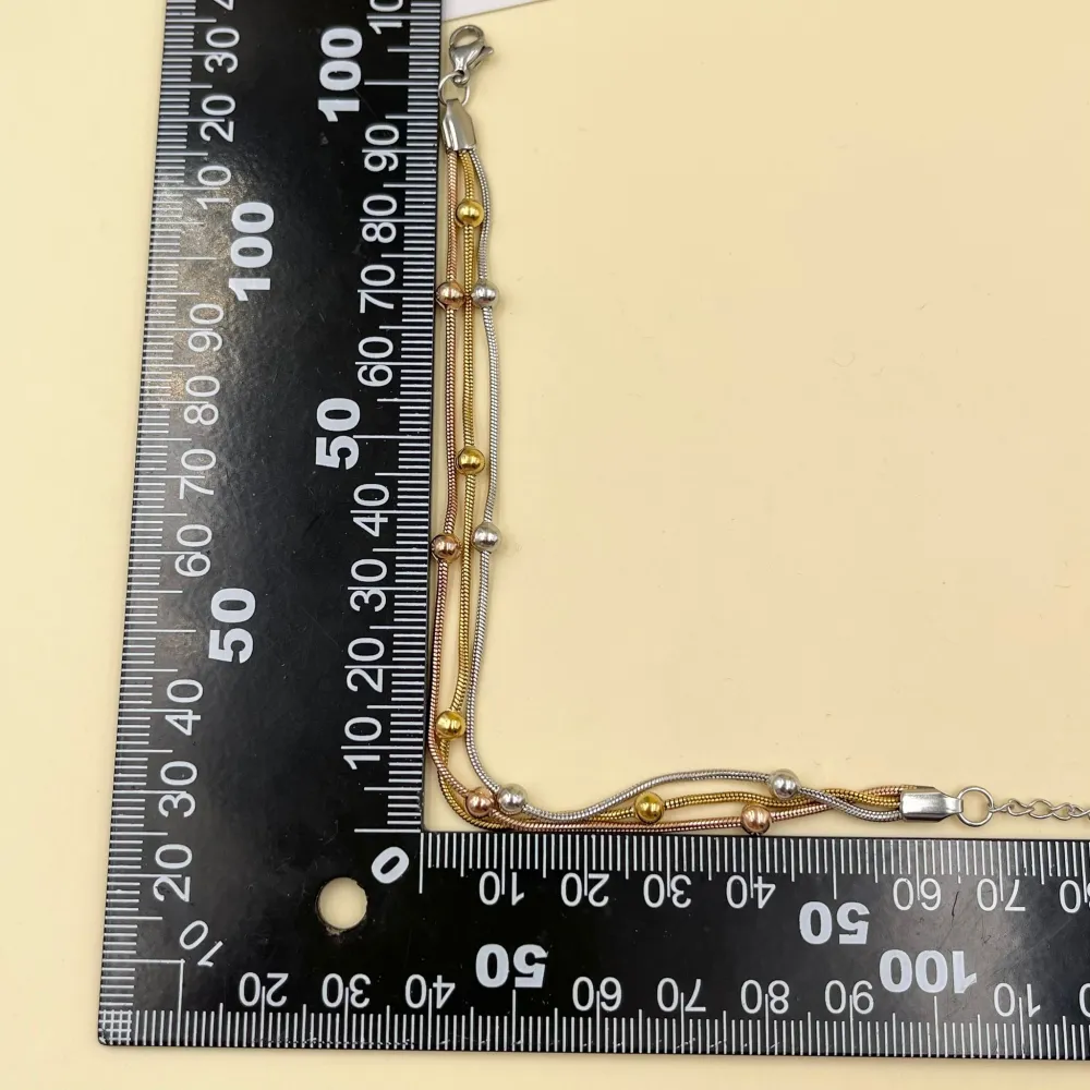 Tre Fili-Bracciale in Acciaio con Chiusura - BAC-413-1753