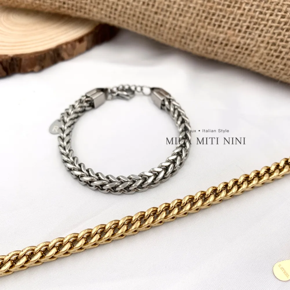 Catena-Bracciale in Acciaio con Chiusura - BAC-413-1766