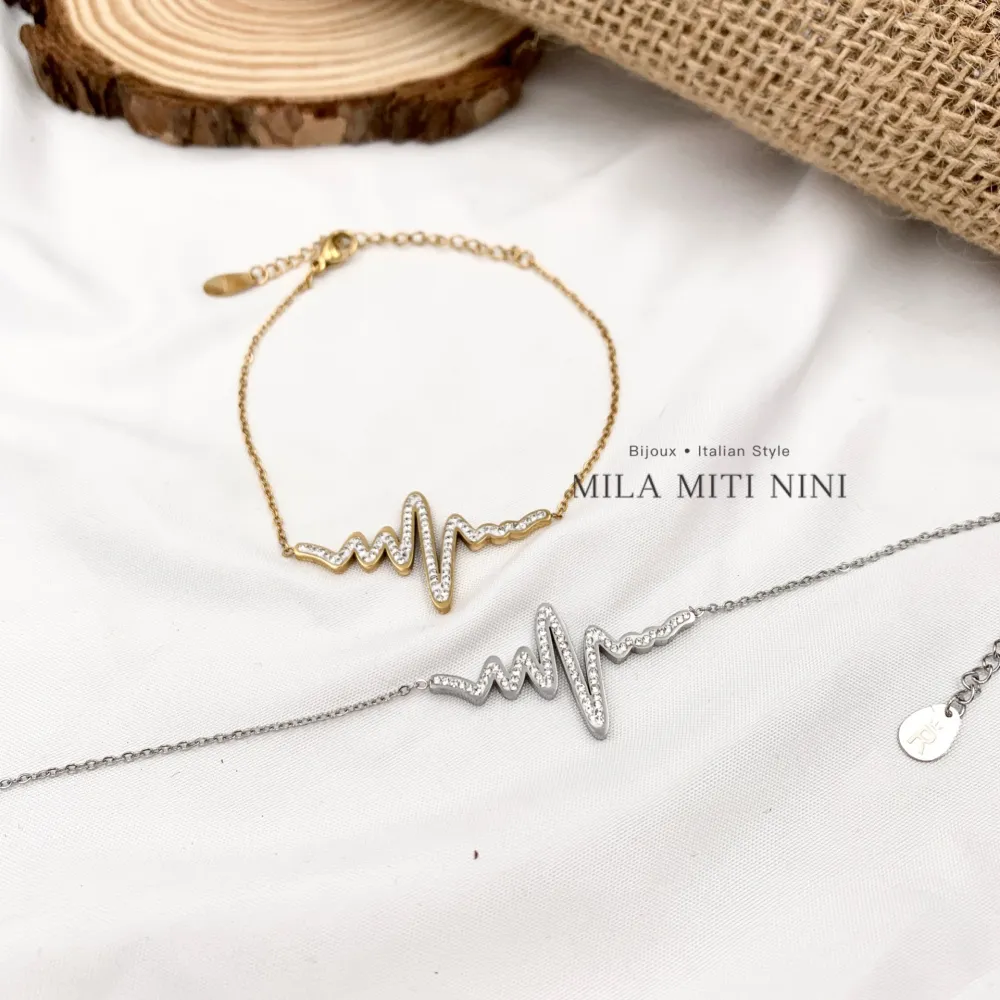 Battito Cuore-Bracciale in Acciaio con Chiusura - BAC-413-1772