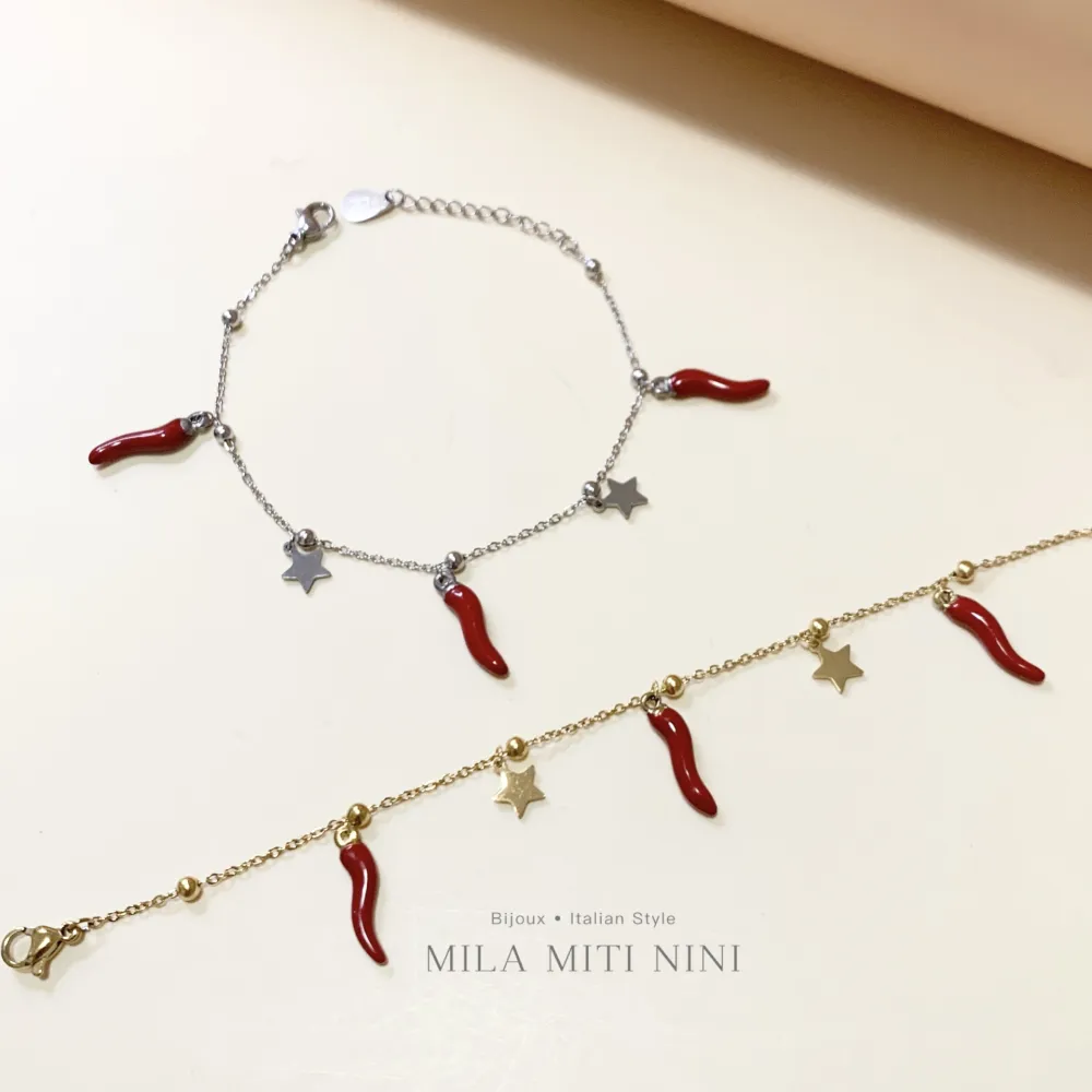 Cornino Stella-Bracciale in Acciaio con Chiusura - BAC-413-852