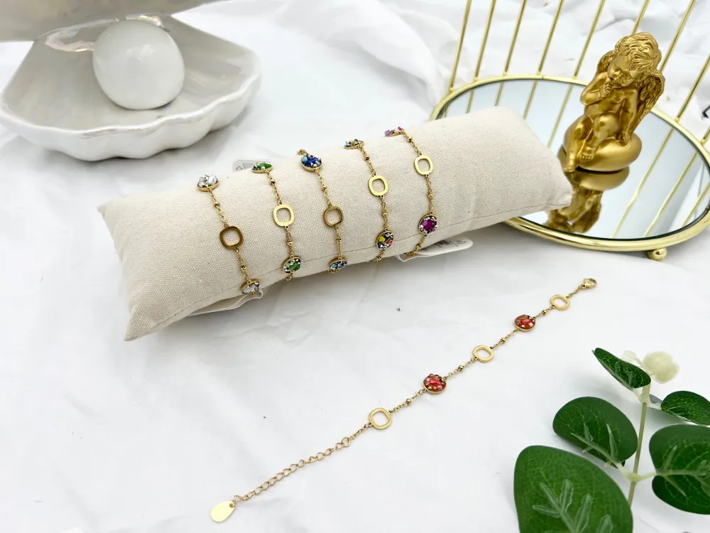 Ovale-Bracciale in Acciaio con Chiusura - BAC-732-203