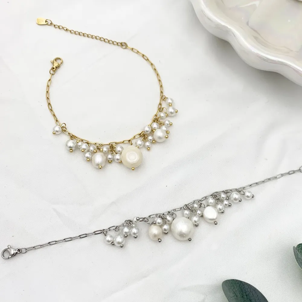 Perline Pendente-Bracciale in Acciaio - BAC-735-12