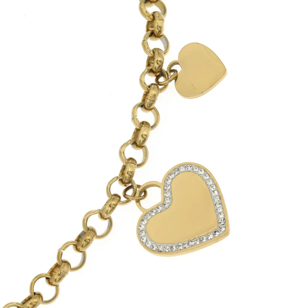 BAC-Cuore Liscio 5389 - Bracciale in Acciaio con Chiusura - BAC-Cuore Liscio 5389 - Bracciale in Acciaio con Chiusura