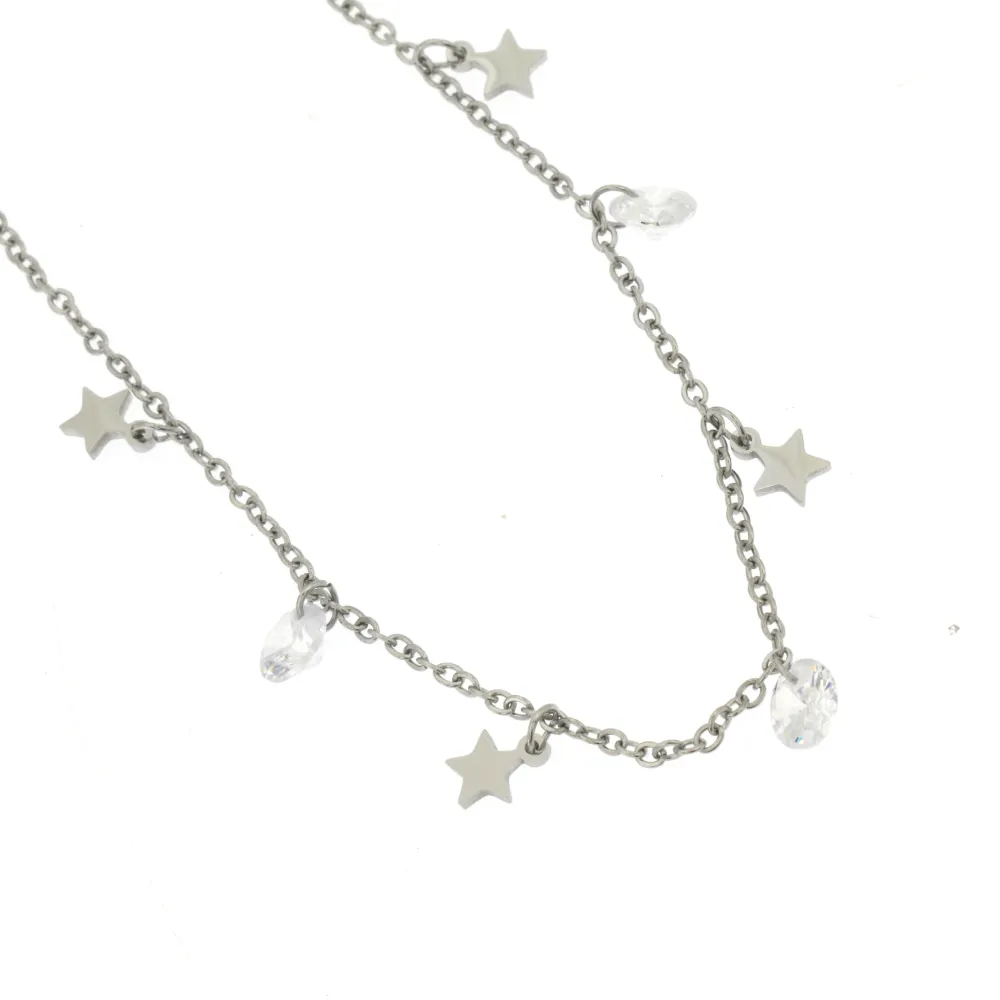 BAC-Stelle e e P.luci 5323-Bracciale in Acciaio - BAC-Stelle e e P.luci 5323-Bracciale in Acciaio