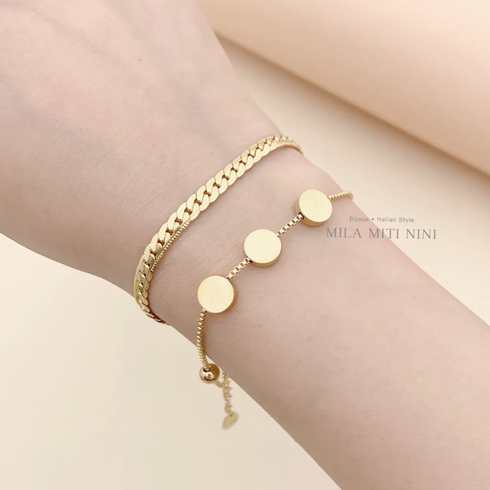 Doppio-Bracciale in Acciaio con Chiusura - BAC413-1405