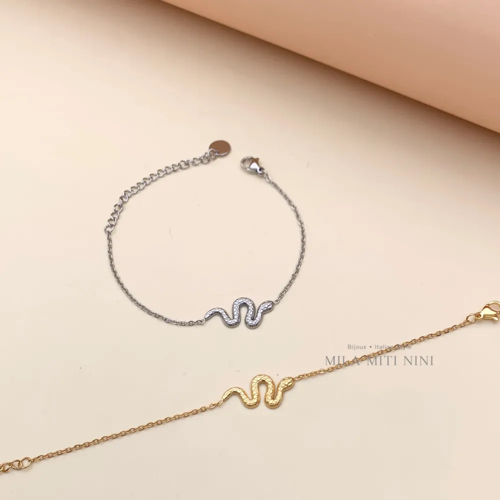 Serpente-Bracciale in Acciaio con Chiusura - BAC450-446