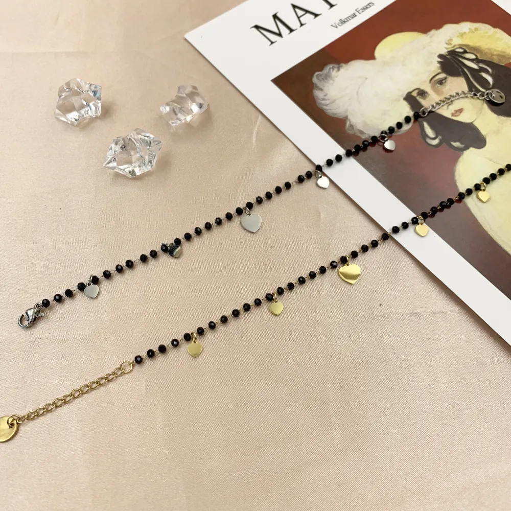 BAC6792-Rosario Cuore-Bracciale con Chiusura in Acciaio - BAC6792-Rosario Cuore-Bracciale con Chiusura in Acciaio