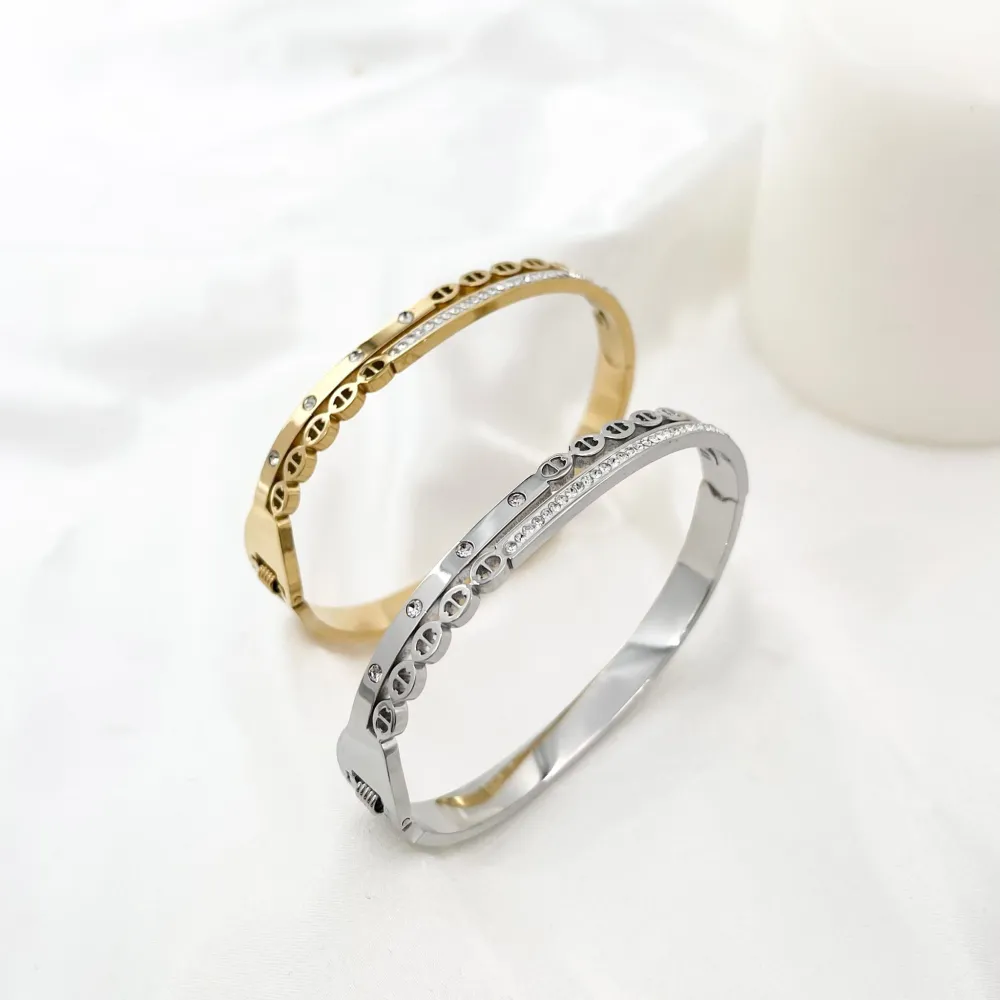 Catena-Bracciale Rigido in Acciaio - BAR-413-1358