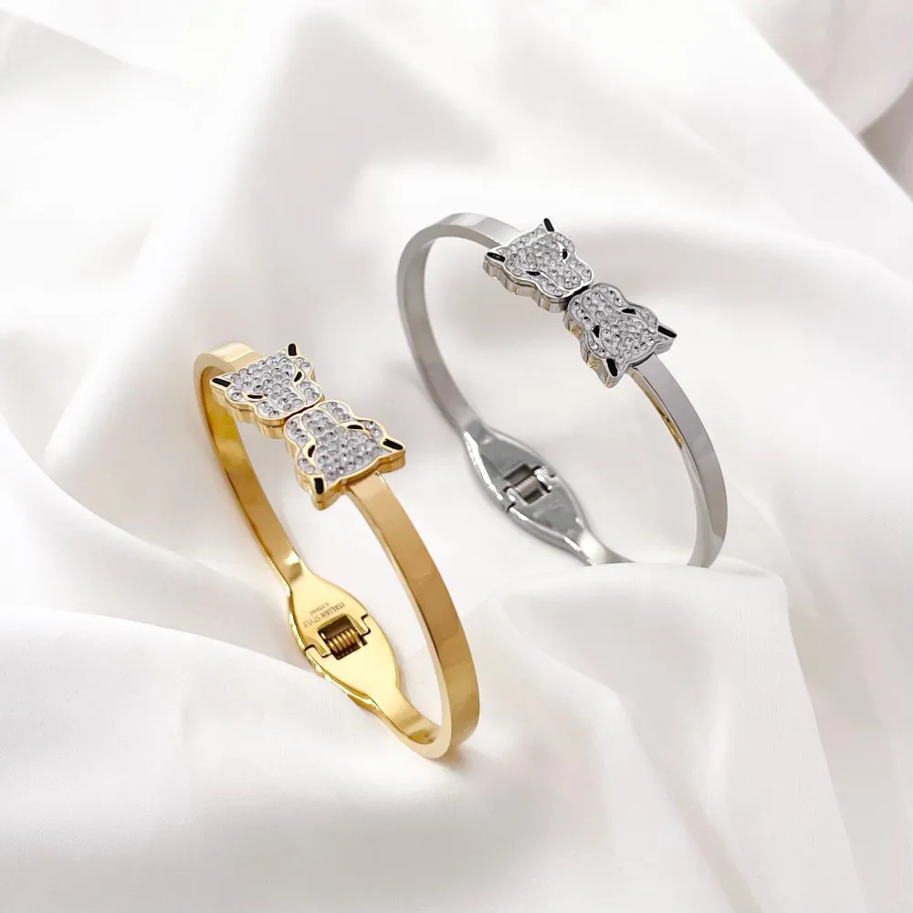 Pantera-Bracciale Rigido in Acciaio - BAR-413-1641