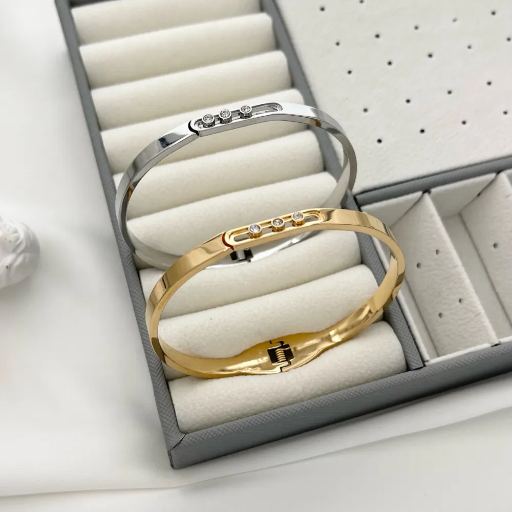 Punto Luce-Bracciale Rigido in Acciaio - BAR-413-2117 (Oro Giallo)