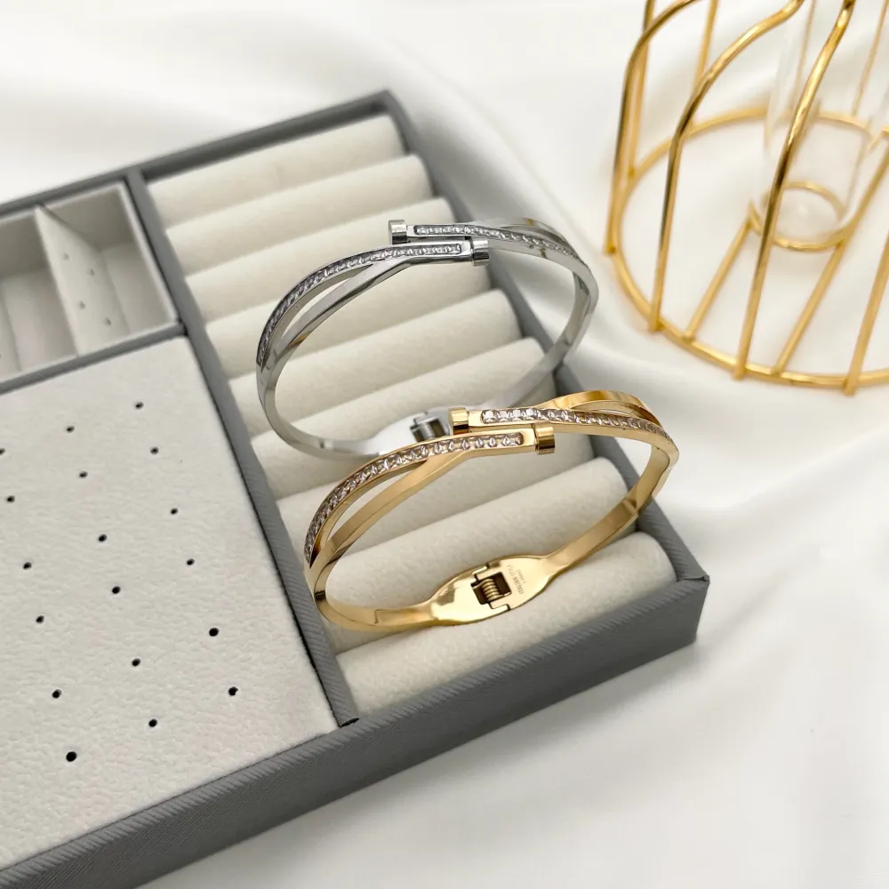 Doppio Chido-Bracciale Rigido in Acciaio - BAR-413-2269