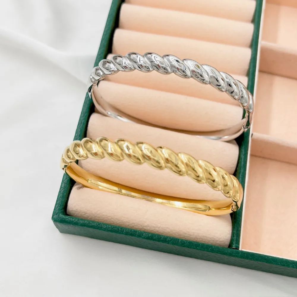 Semplice -Bracciale Rigido in Acciaio - BAR-413-2915