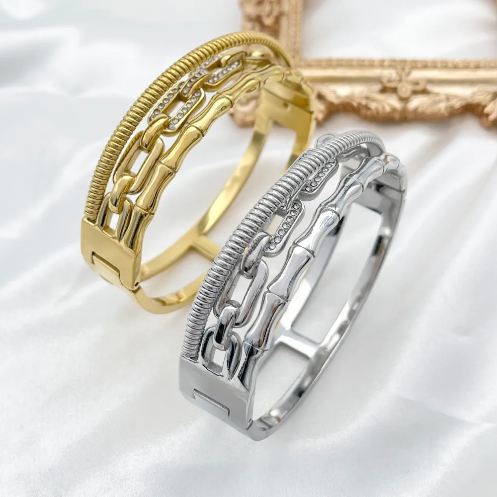 Catena-Bracciale Rigido in Acciaio - BAR-413-8255